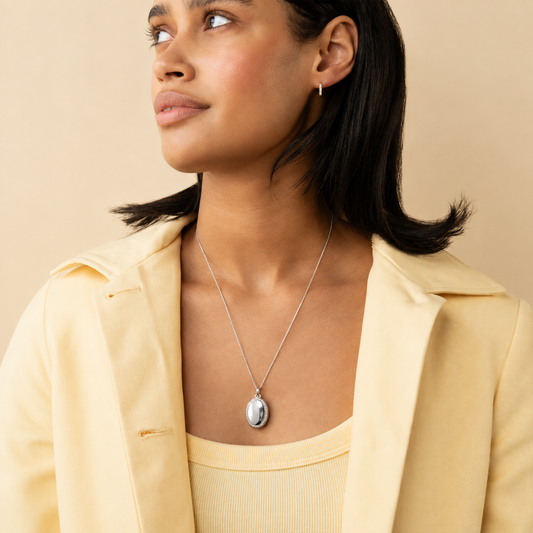 White Sapphire Border Midi Four Image Locket by Monica Rich Kosann