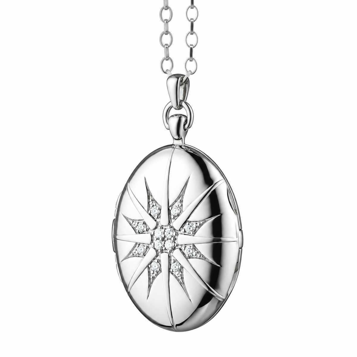 White Sapphire Premier Four Image Locket by Monica Rich Kosann