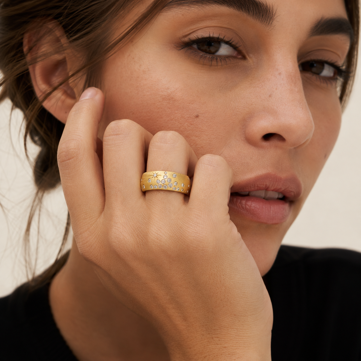 Wide Diamond Galaxy Band