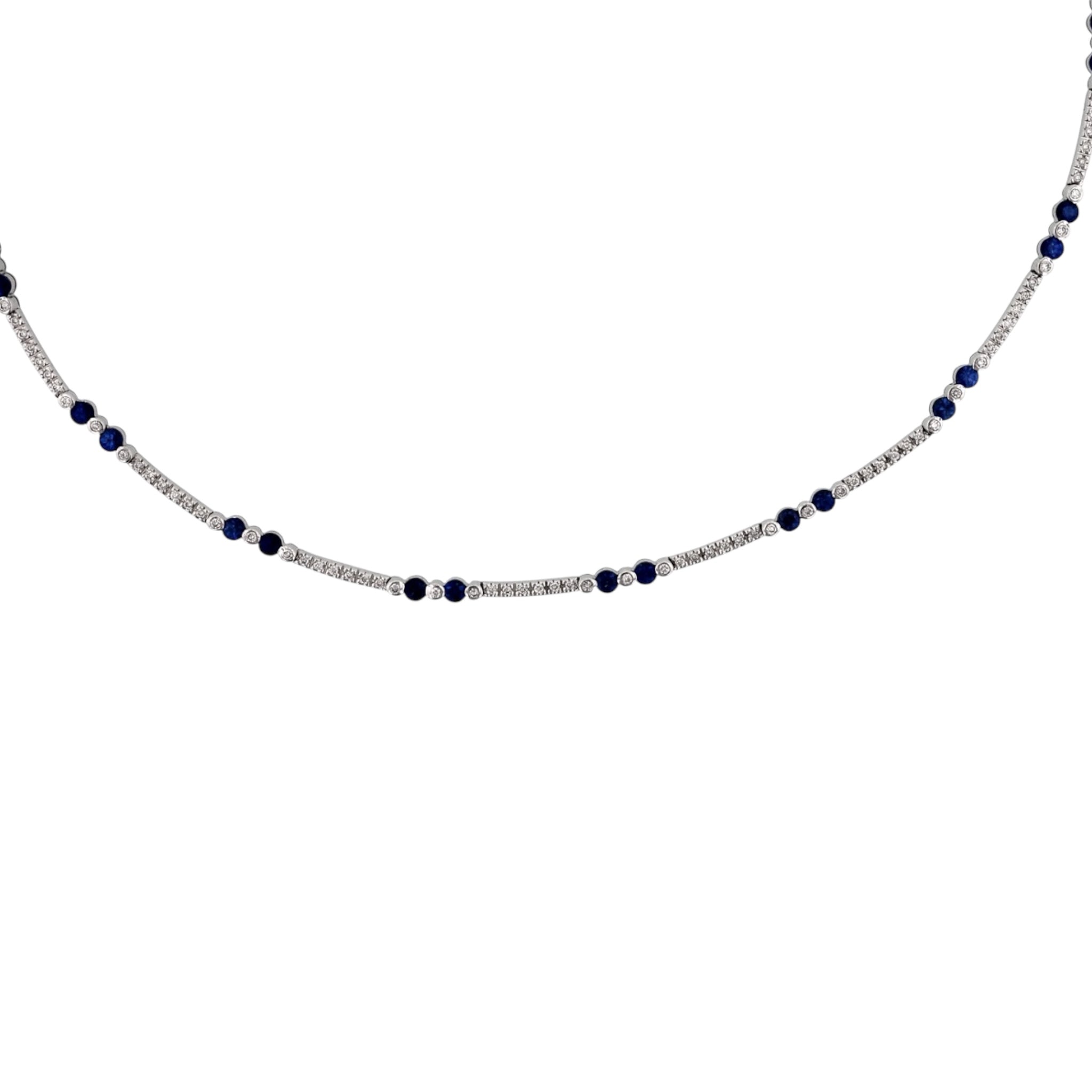 Diamond Sapphire Necklace available at Talisman Collection Fine