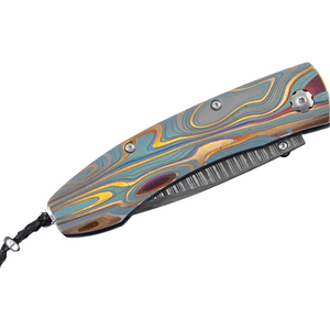 Titanium 'Golden Wave'  Damascus 2.63mm Blade by William Henry available at Talisman Collection Fine Jewelers in El Dorado Hills, CA and online