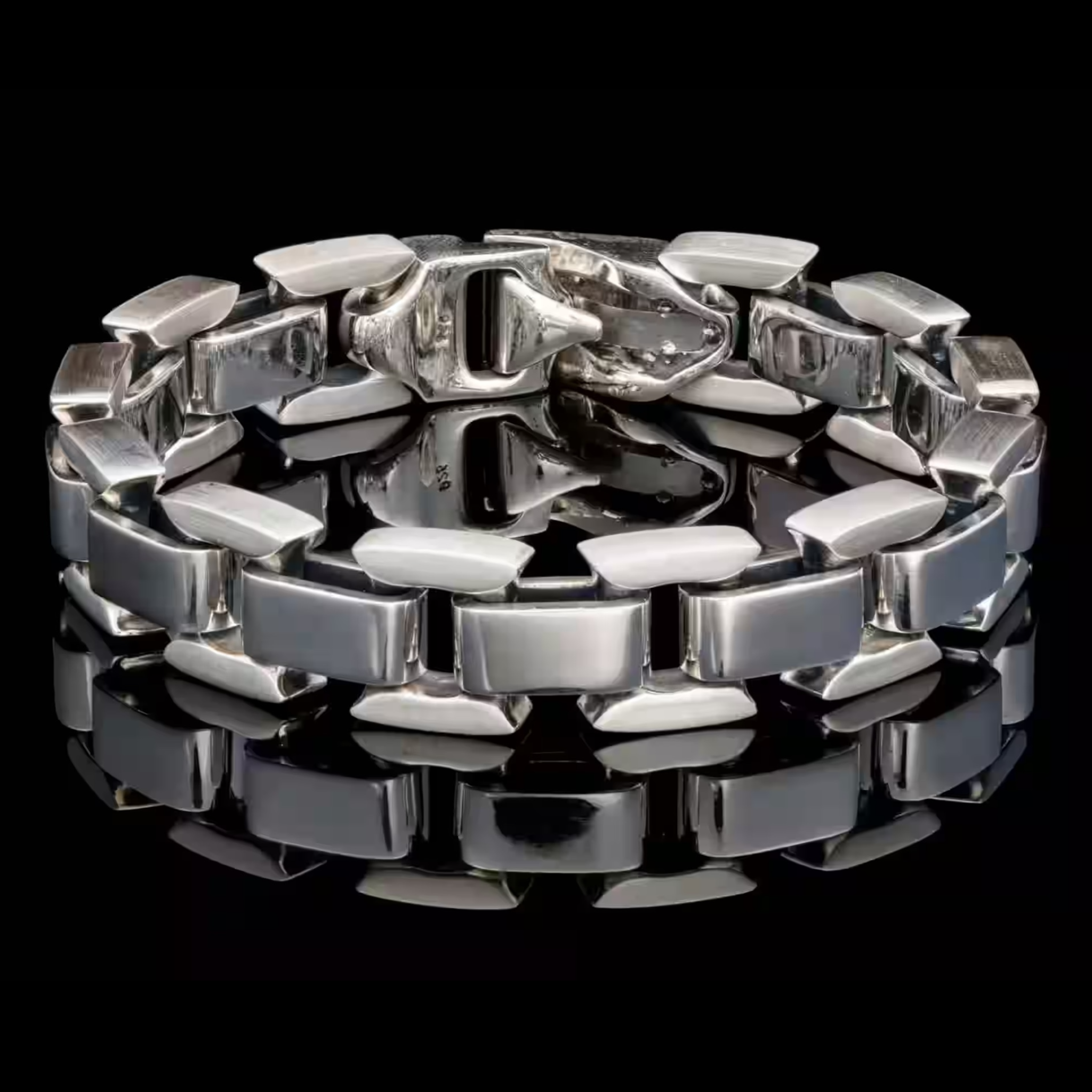 Sterling 'Argent' Open Square Link Bracelet by William Henry available at Talisman Collection Fine Jewelers in El Dorado Hills, CA and online