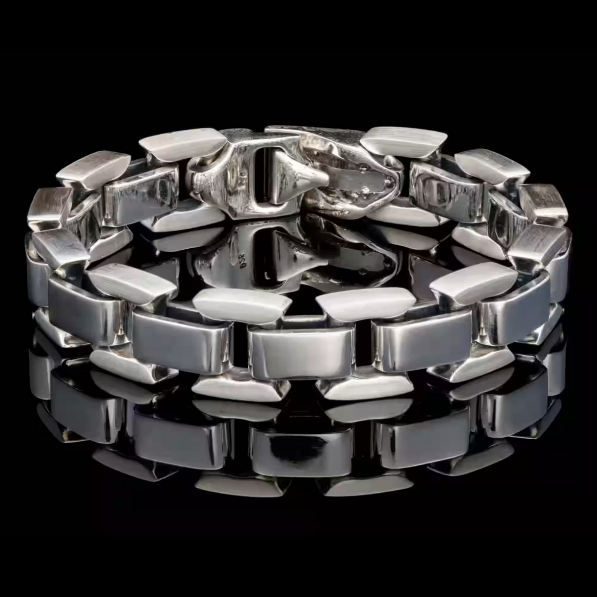 Sterling 'Argent' Open Square Link Bracelet by William Henry available at Talisman Collection Fine Jewelers in El Dorado Hills, CA and online