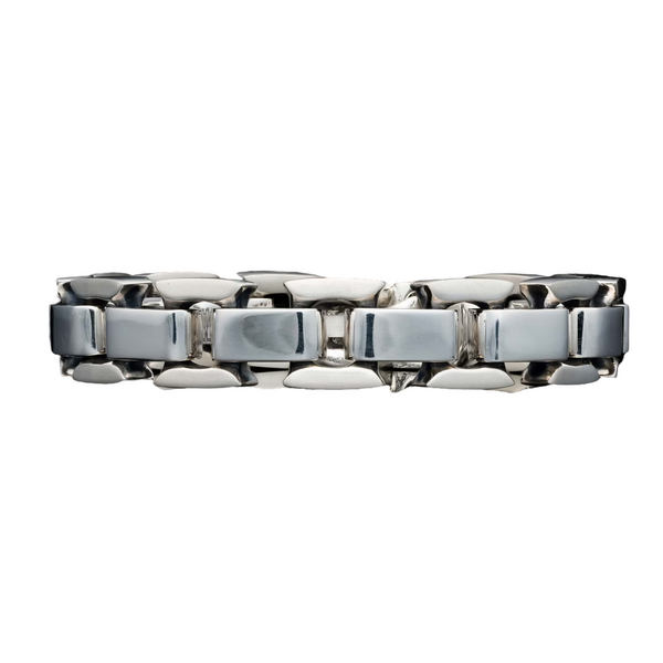 Sterling 'Argent' Open Square Link Bracelet by William Henry