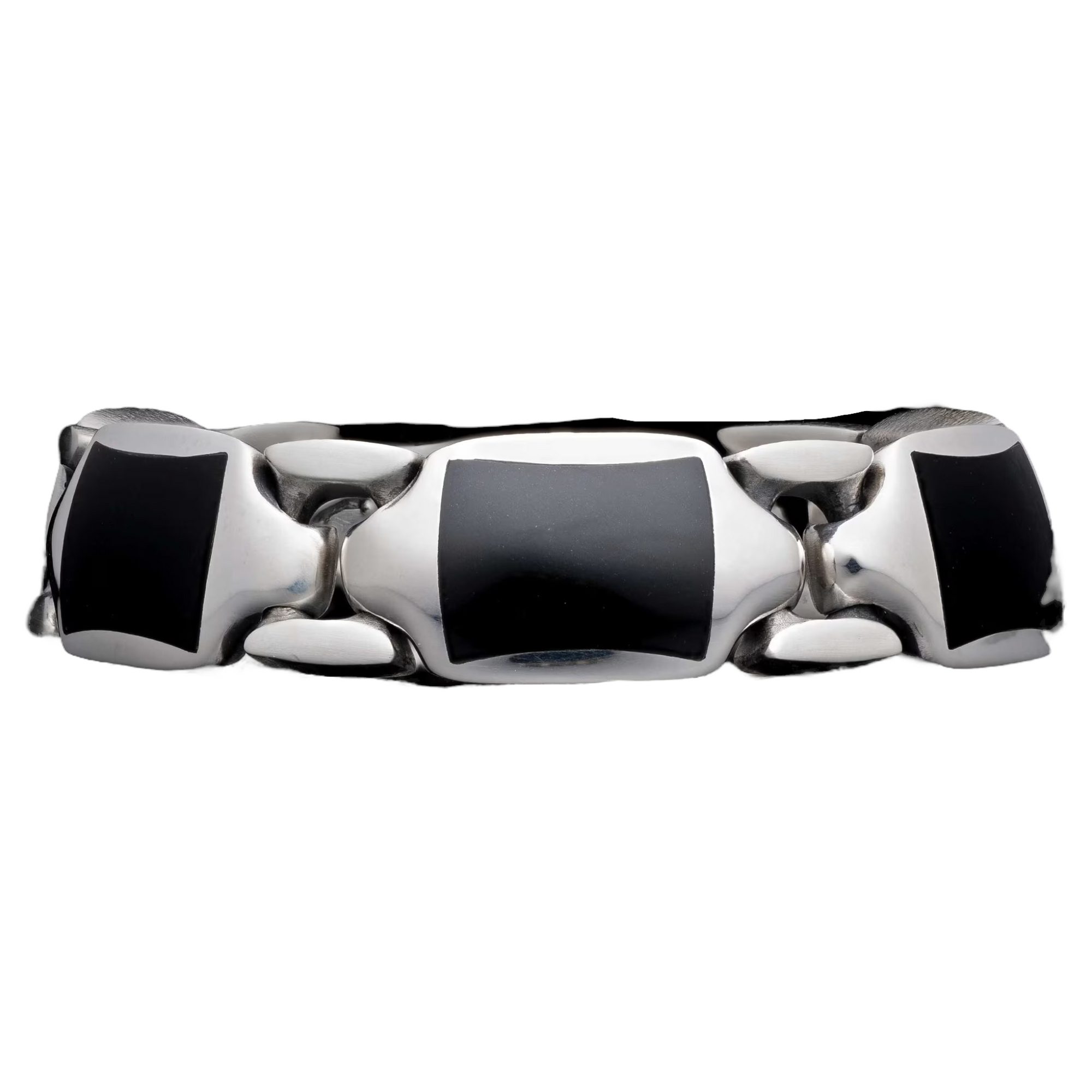 Sterling Silver Black Jade Retro Bracelet Sz Lrg by William Henry available at Talisman Collection Fine Jewelers in El Dorado Hills, CA and online