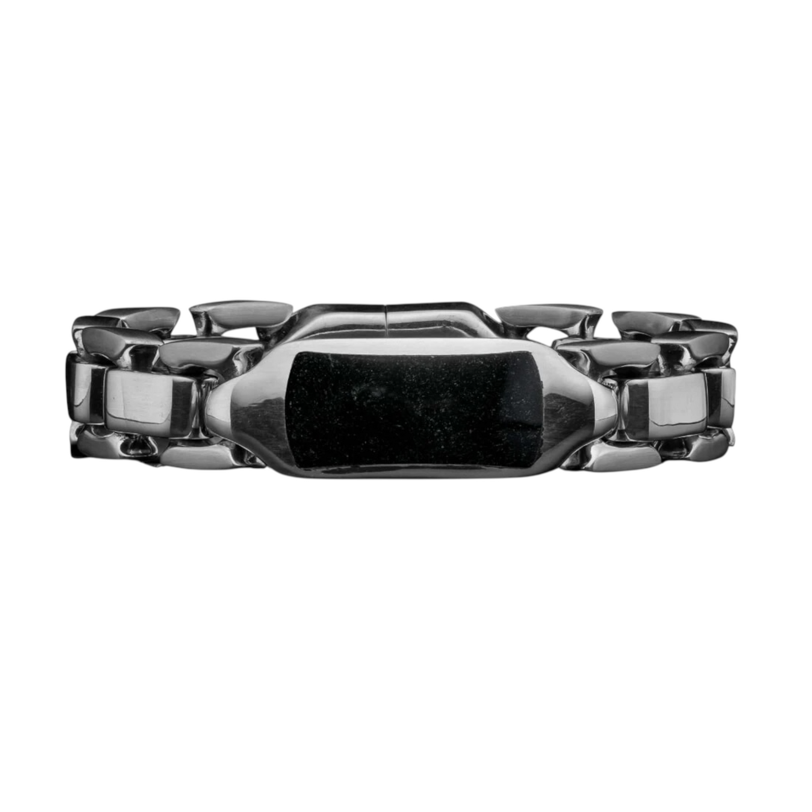 Sterling Silver Black Jade Identity Bracelet Sz Lrg by William Henry available at Talisman Collection Fine Jewelers in El Dorado Hills, CA and online