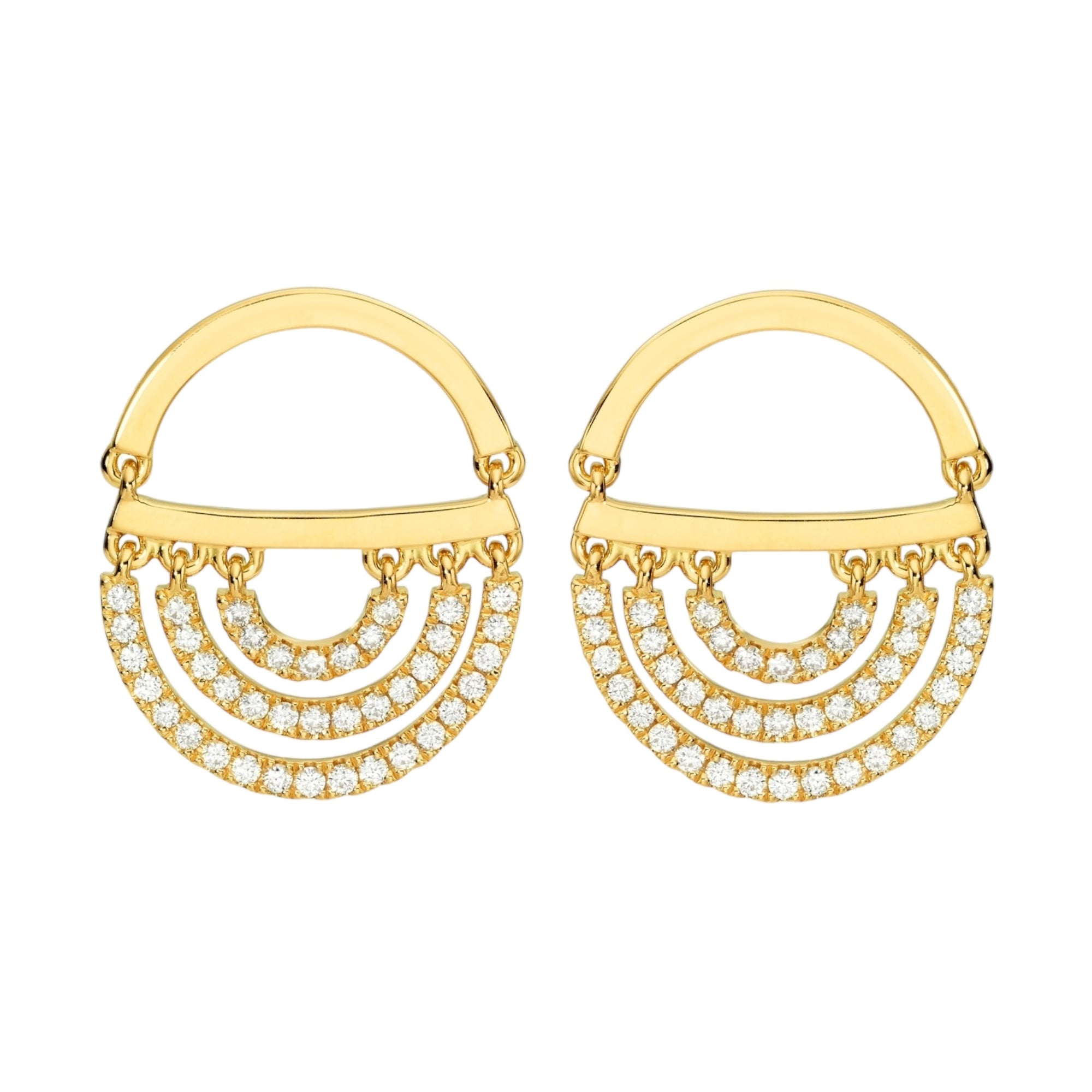 Gold Water Twin Drop Diamond Earrings by Cadar available at Talisman Collection Fine Jewelers in El Dorado Hills, CA and online