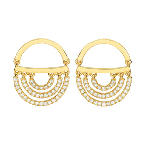 Gold Water Twin Drop Diamond Earrings by Cadar available at Talisman Collection Fine Jewelers in El Dorado Hills, CA and online