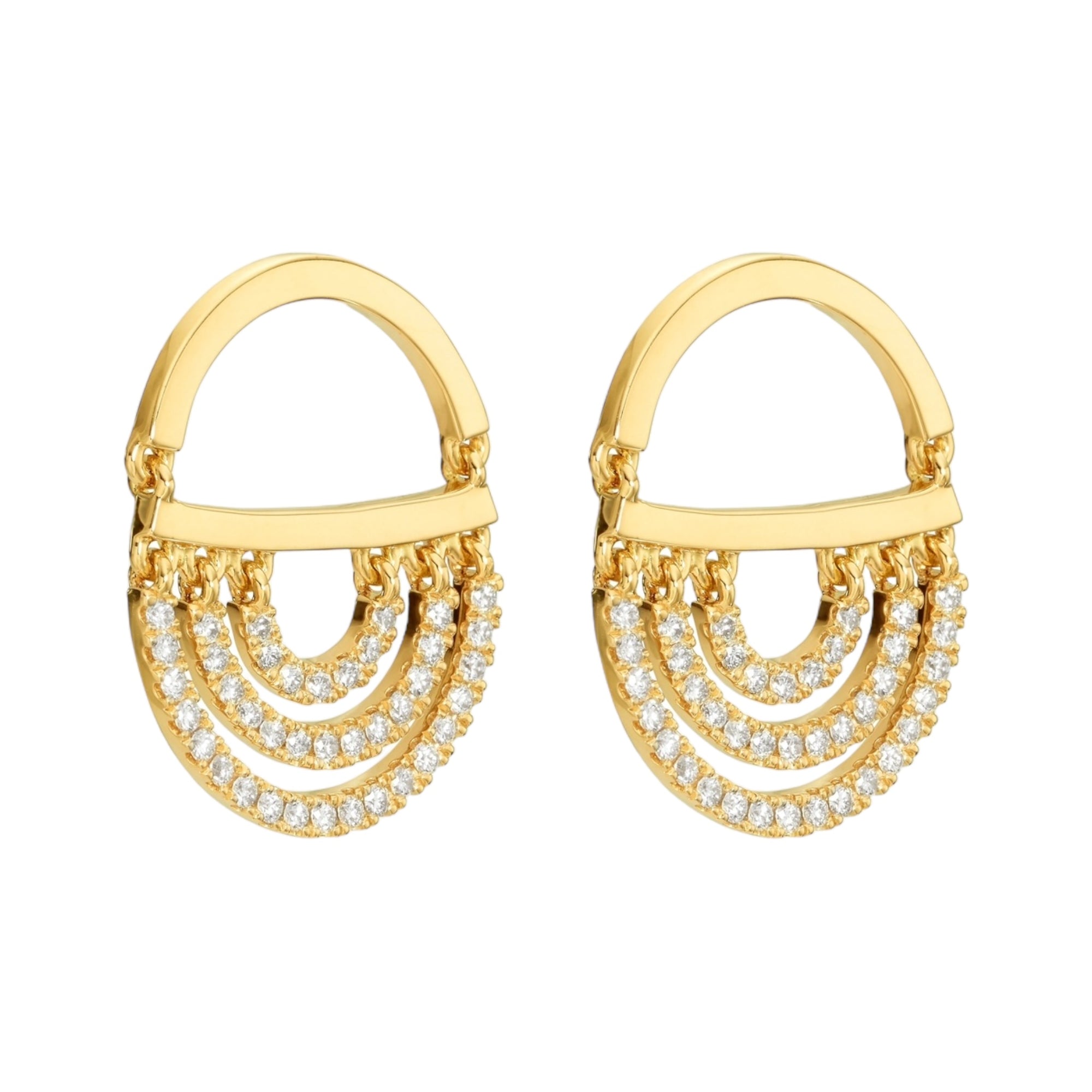 Gold Water Twin Drop Diamond Earrings by Cadar available at Talisman Collection Fine Jewelers in El Dorado Hills, CA and online