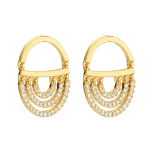 Gold Water Twin Drop Diamond Earrings by Cadar available at Talisman Collection Fine Jewelers in El Dorado Hills, CA and online