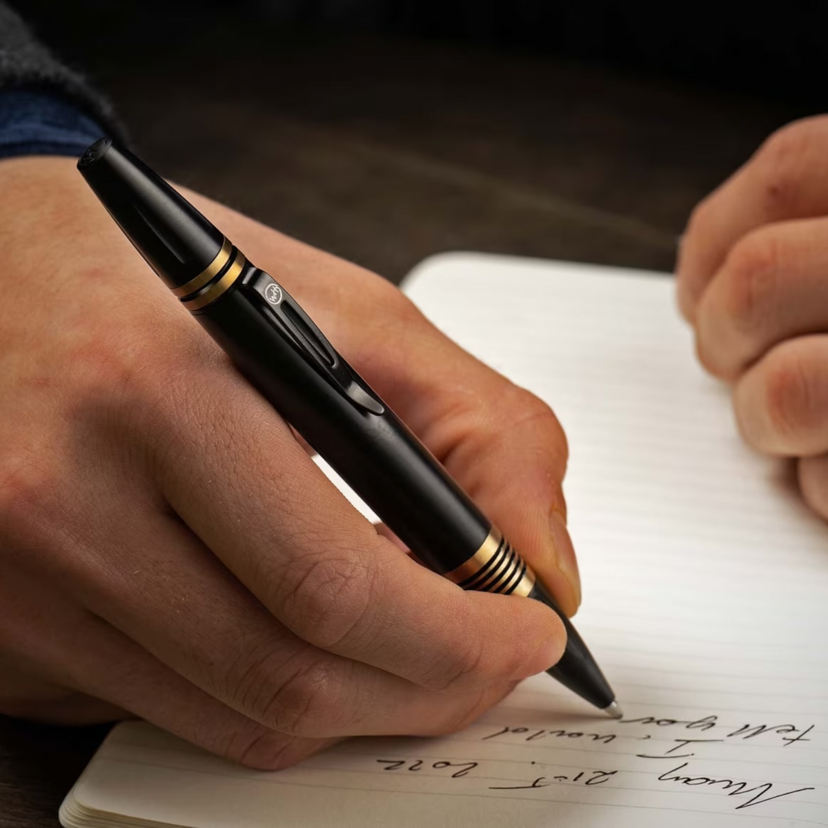 Titanium Black/Brass Spacers Executive Pen by William Henry available at Talisman Collection Fine Jewelers in El Dorado Hills, CA and online