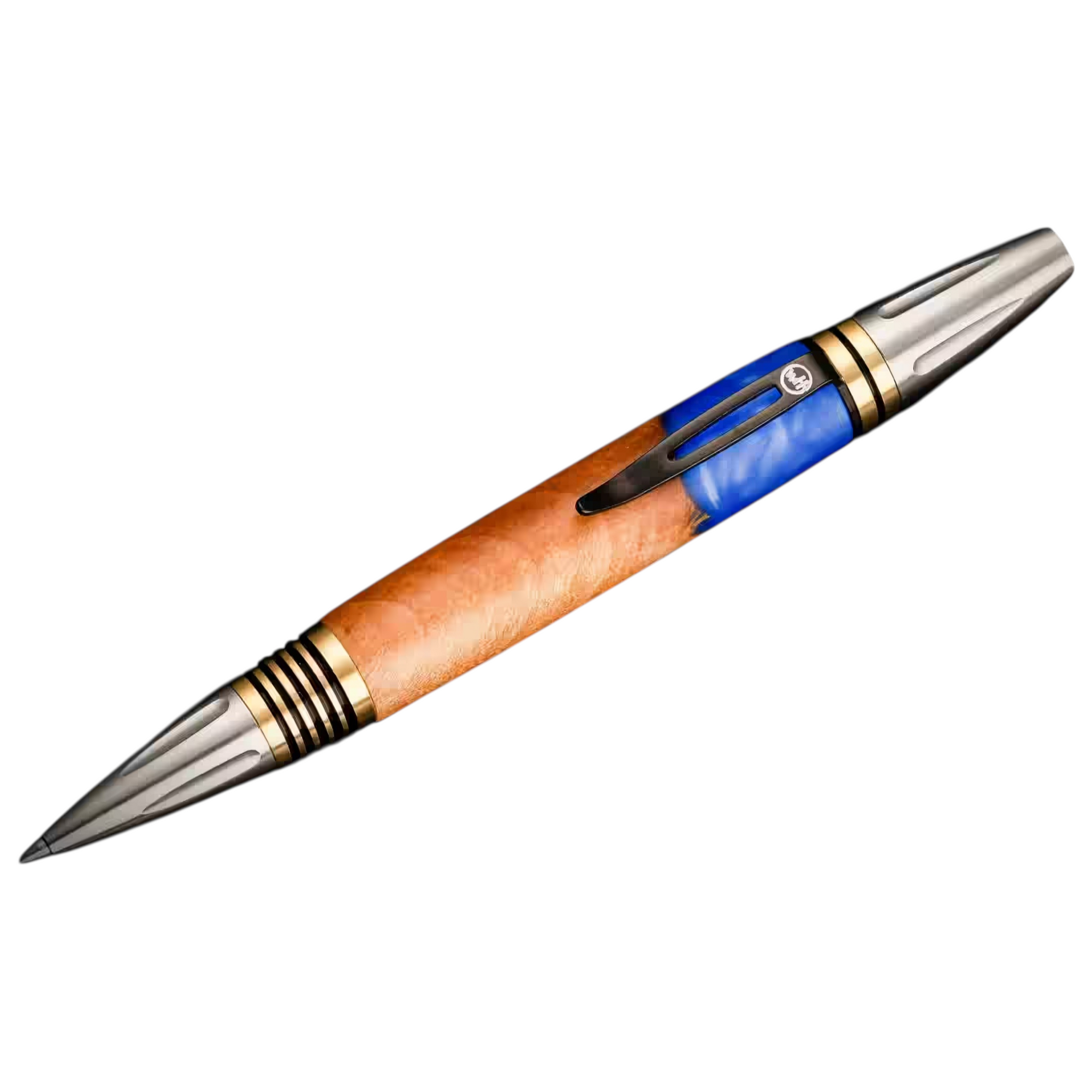 Shokwood/Blue Resin Executive Pen by William Henry available at Talisman Collection Fine Jewelers in El Dorado Hills, CA and online