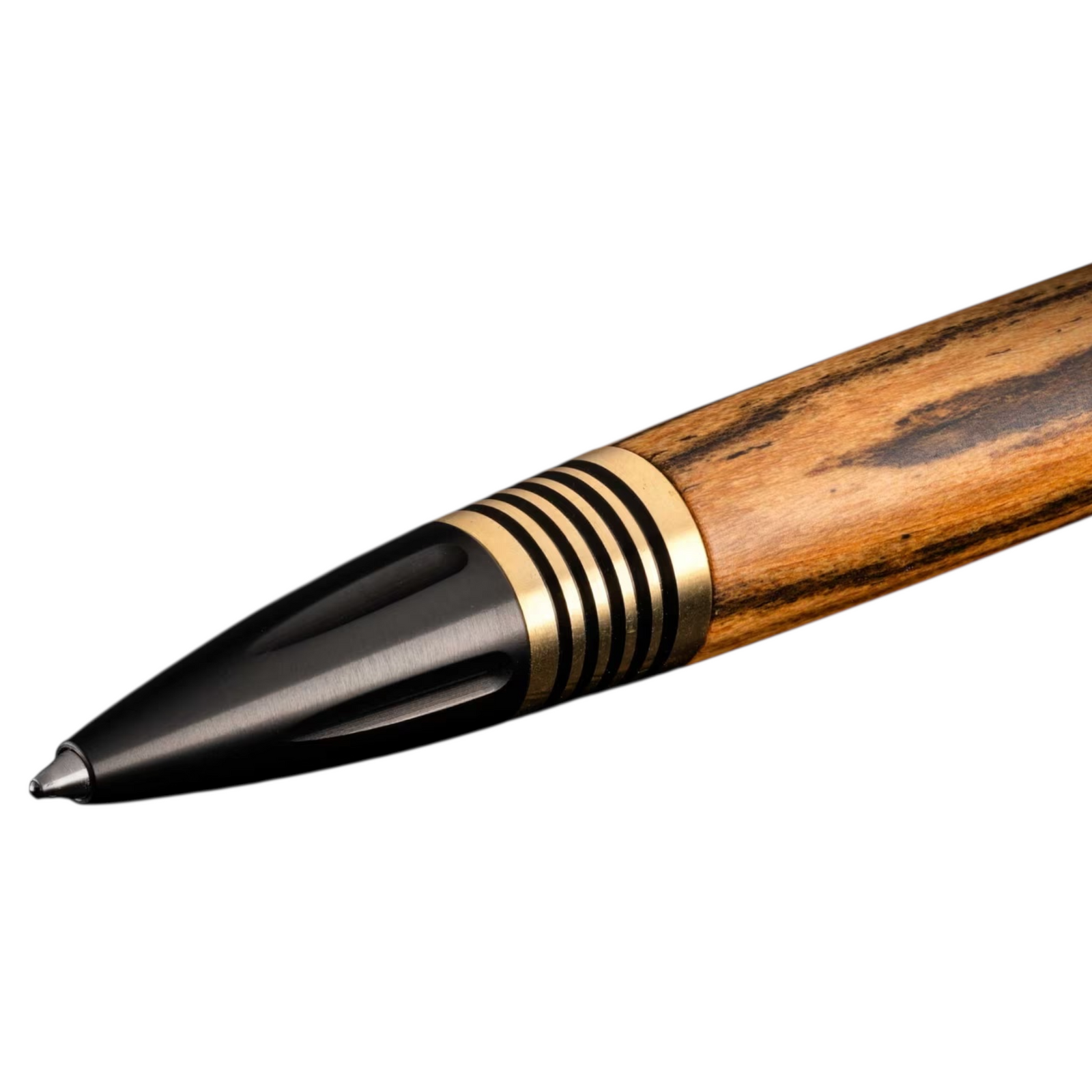 Rosewood/Brass Spacers Executive Pen by William Henry available at Talisman Collection Fine Jewelers in El Dorado Hills, CA and online