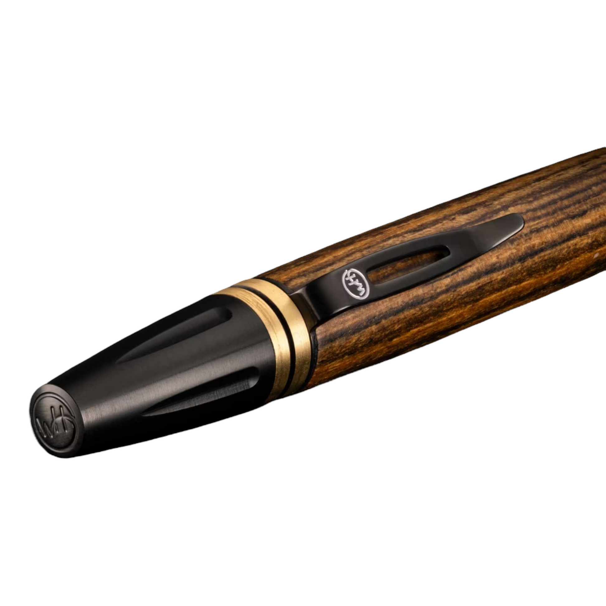 Rosewood/Brass Spacers Executive Pen by William Henry available at Talisman Collection Fine Jewelers in El Dorado Hills, CA and online
