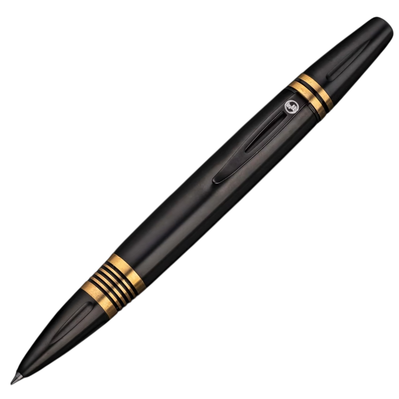 Titanium Black/Brass Spacers Executive Pen by William Henry available at Talisman Collection Fine Jewelers in El Dorado Hills, CA and online
