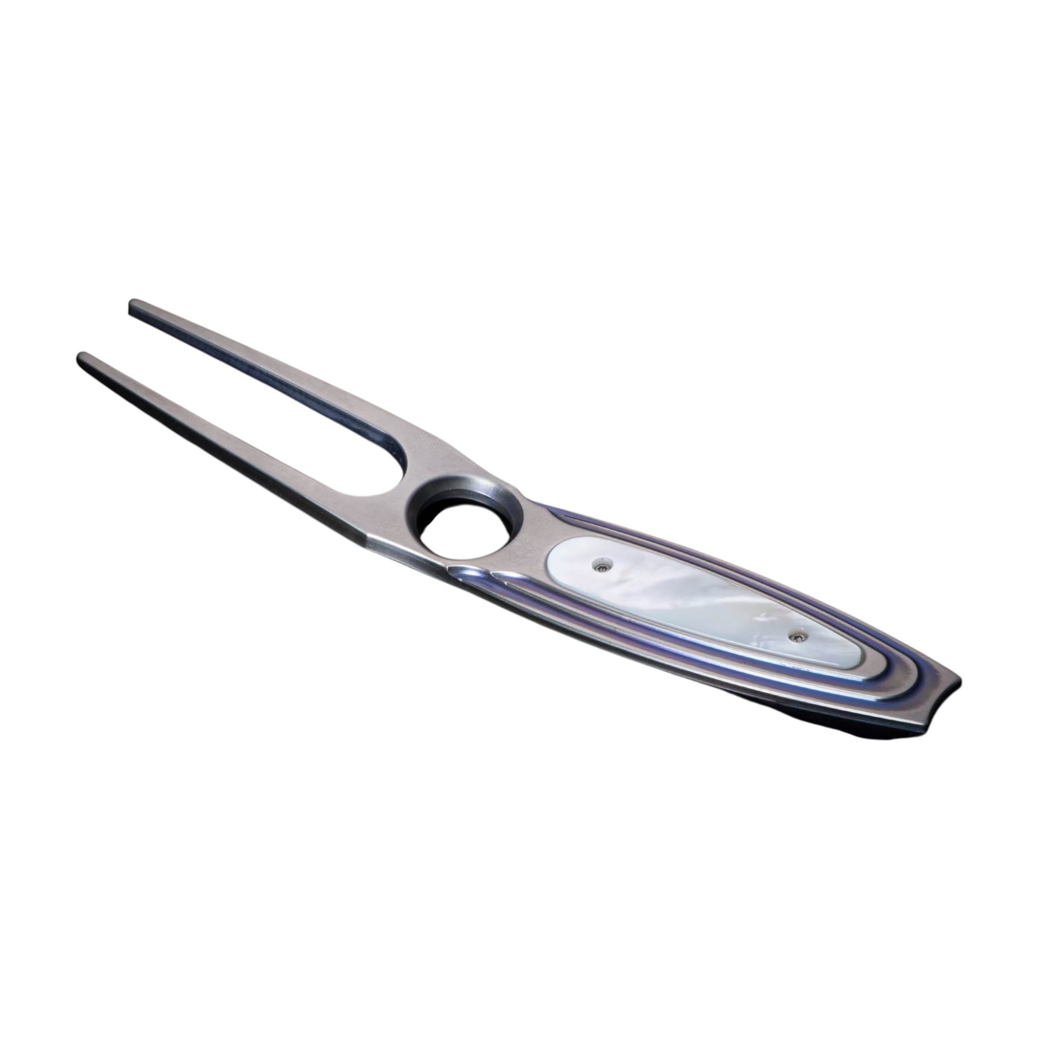 Titanium/Mother Of Pearl 'Spy Glass' Divot Tool by William Henry available at Talisman Collection Fine Jewelers in El Dorado Hills, CA and online