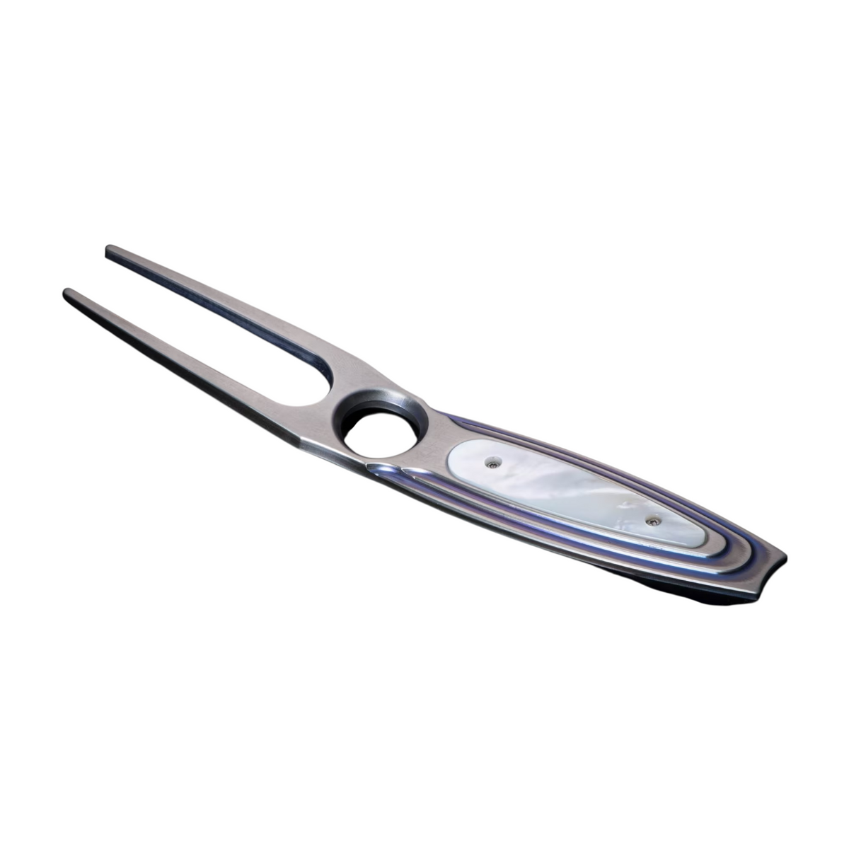 Titanium/Mother Of Pearl 'Spy Glass' Divot Tool by William Henry available at Talisman Collection Fine Jewelers in El Dorado Hills, CA and online