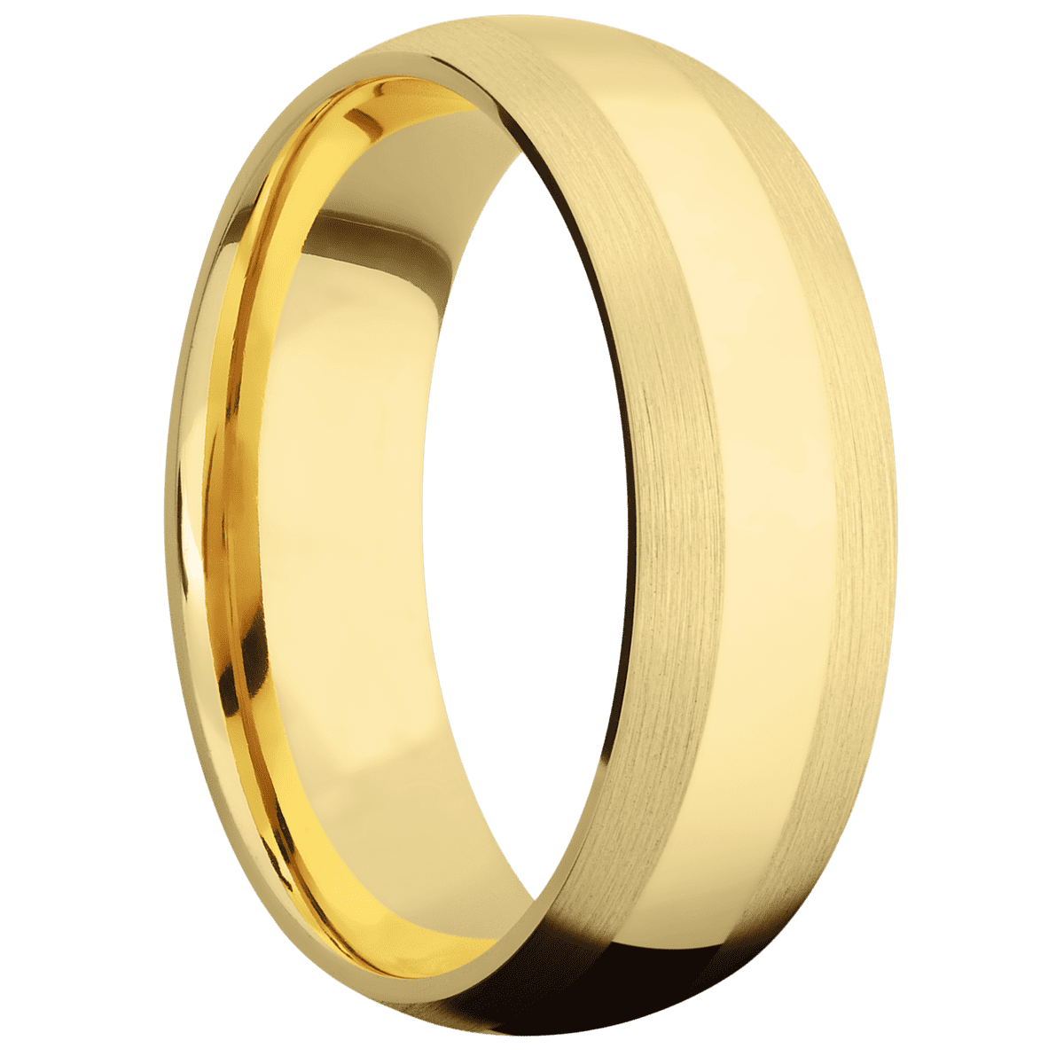 14K Yellow Gold + Satin Finish