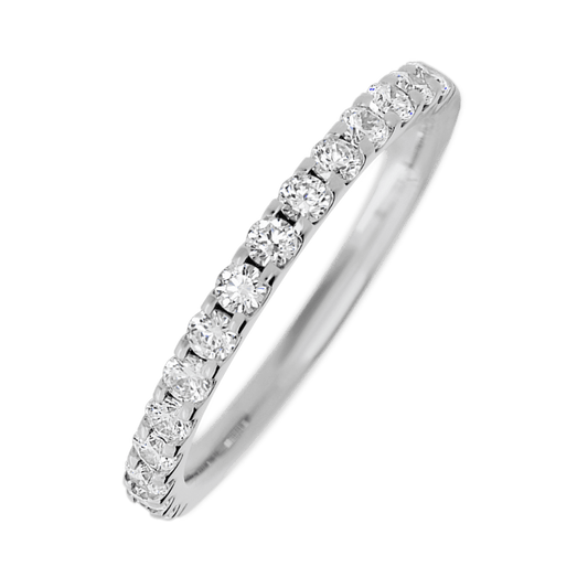 Platinum band with 15 Round Diamond (ST) having TCW-.45
