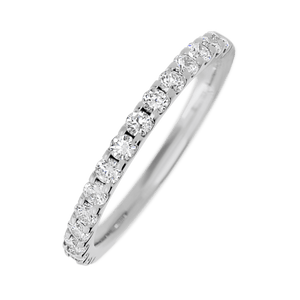 Platinum band with 15 Round Diamond (ST) having TCW-.45