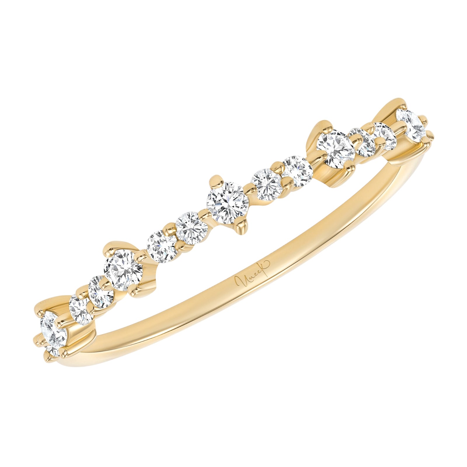 Yellow Gold Diamond Scatter Band
