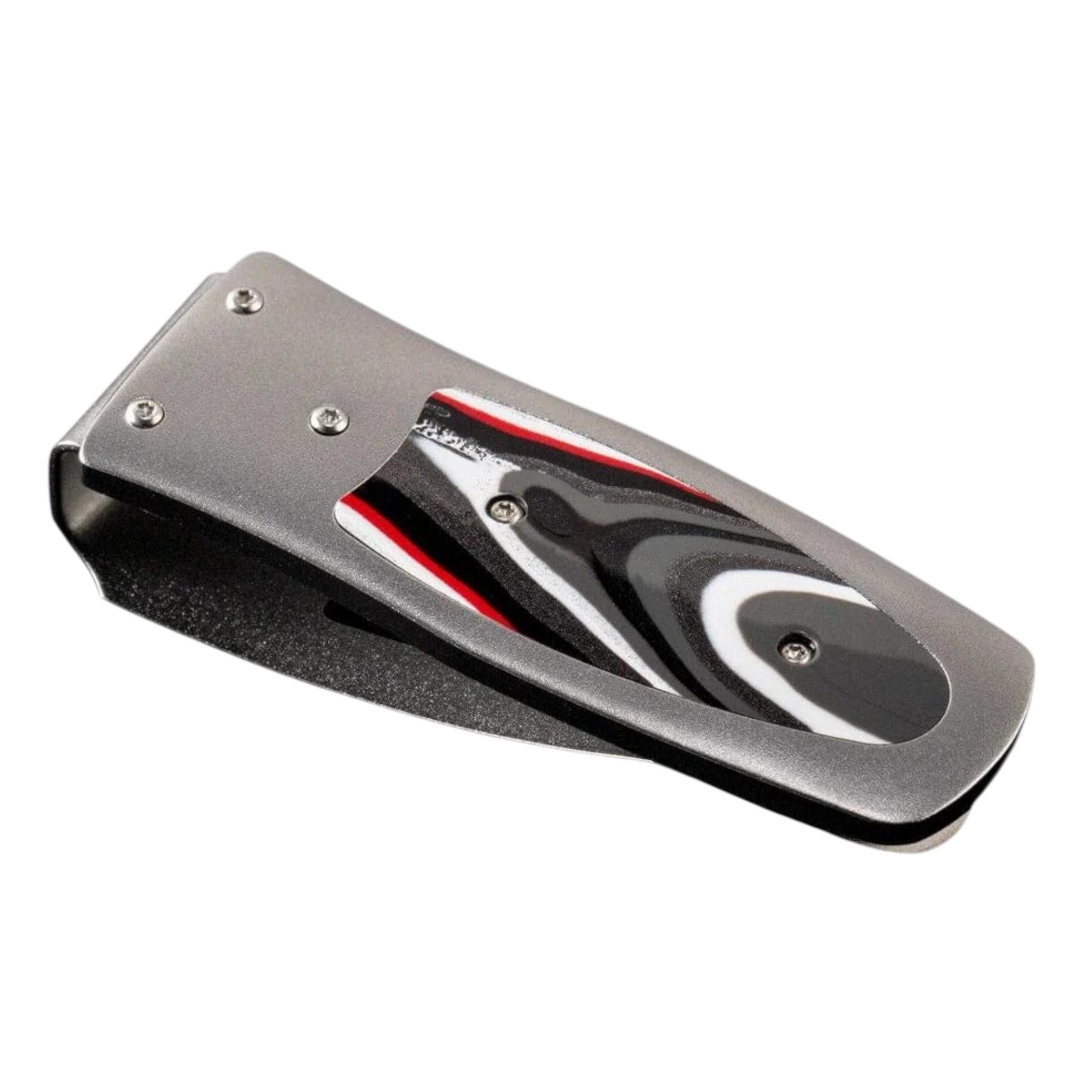 Titanium/Fordite 'Detroit' Money Clip 88/250 by William Henry available at Talisman Collection Fine Jewelers in El Dorado Hills, CA and online