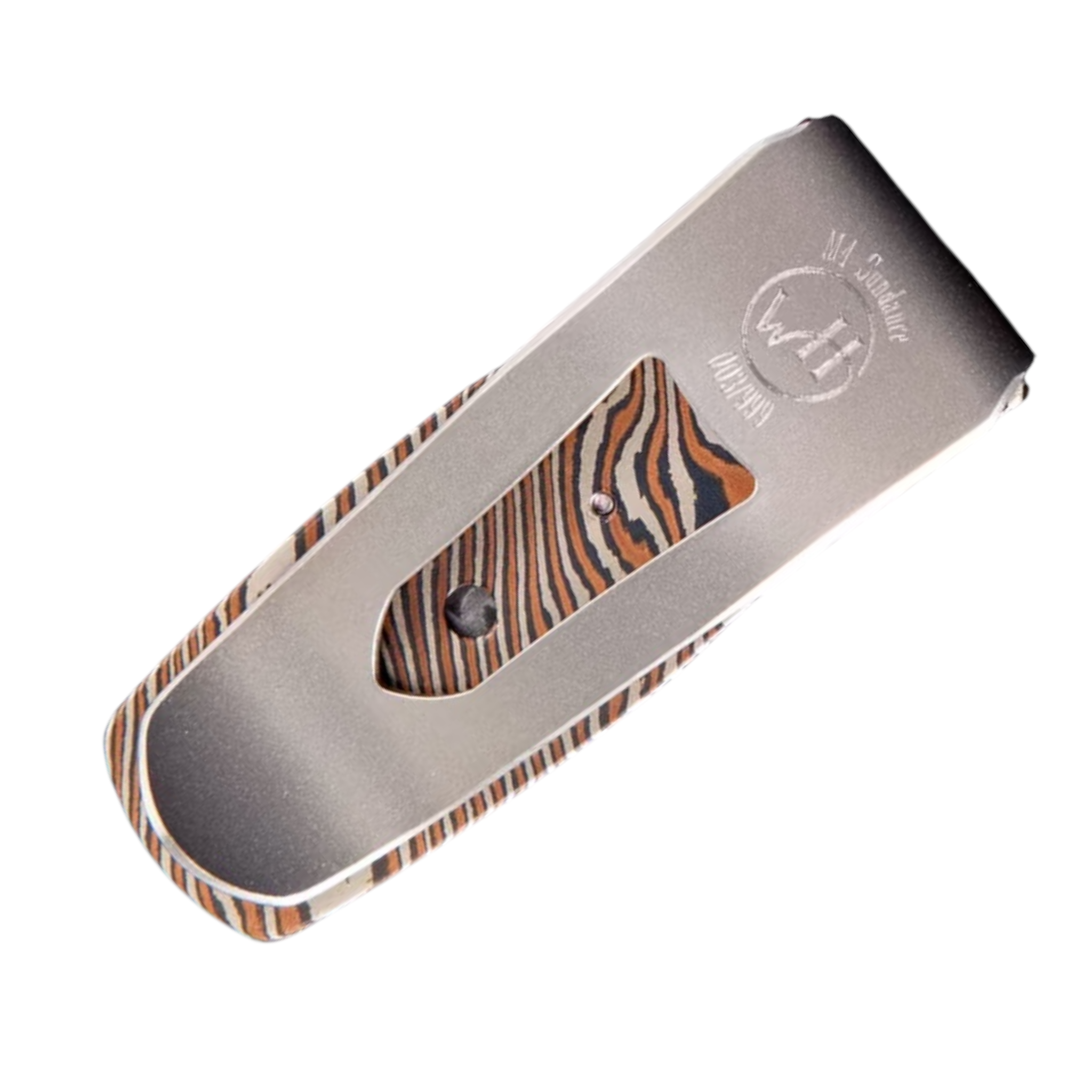 Sundance' Turquoise Damascus Money Clip by William Henry available at Talisman Collection Fine Jewelers in El Dorado Hills, CA and online