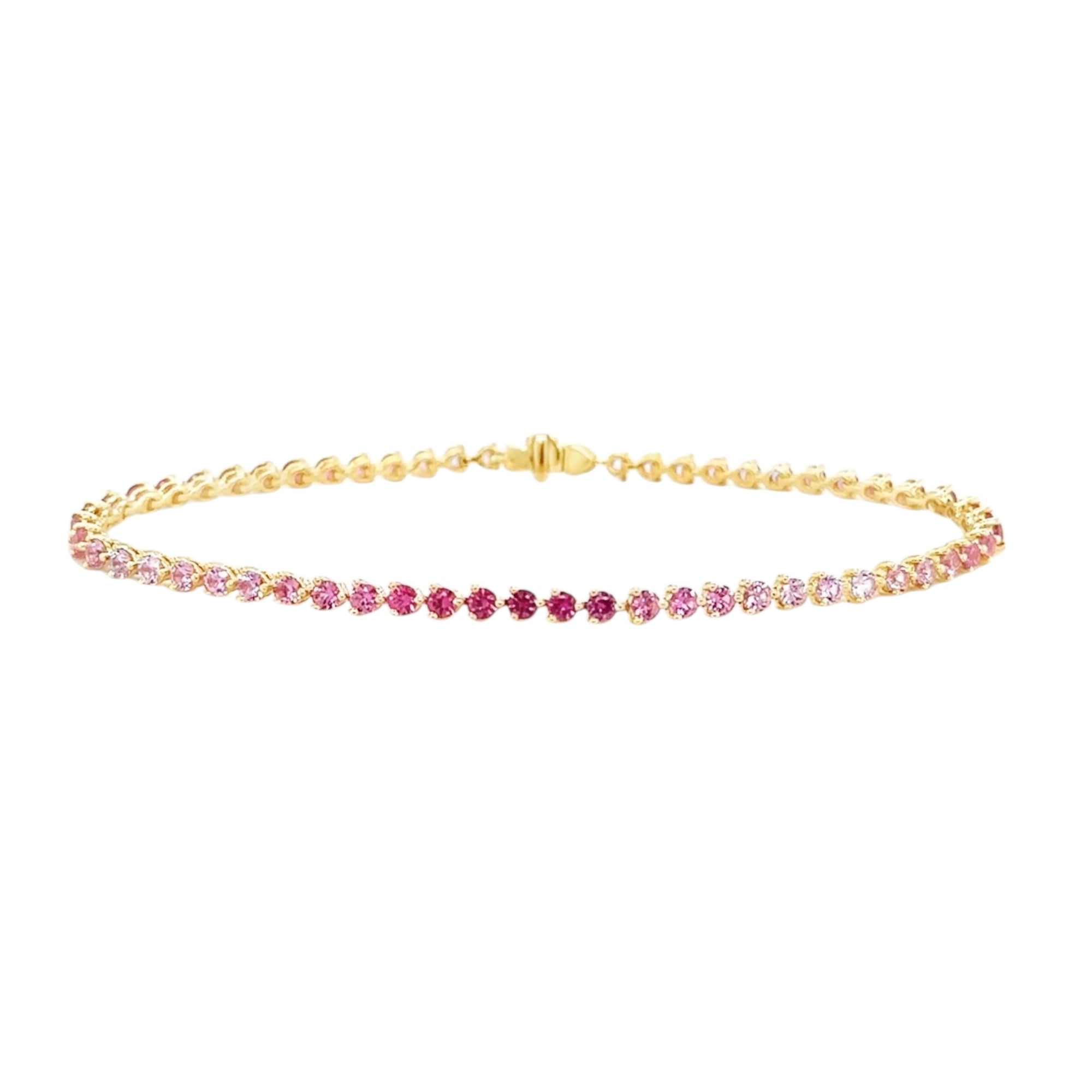 Ombre Pink Sapphire Bracelet by Lisa Nik