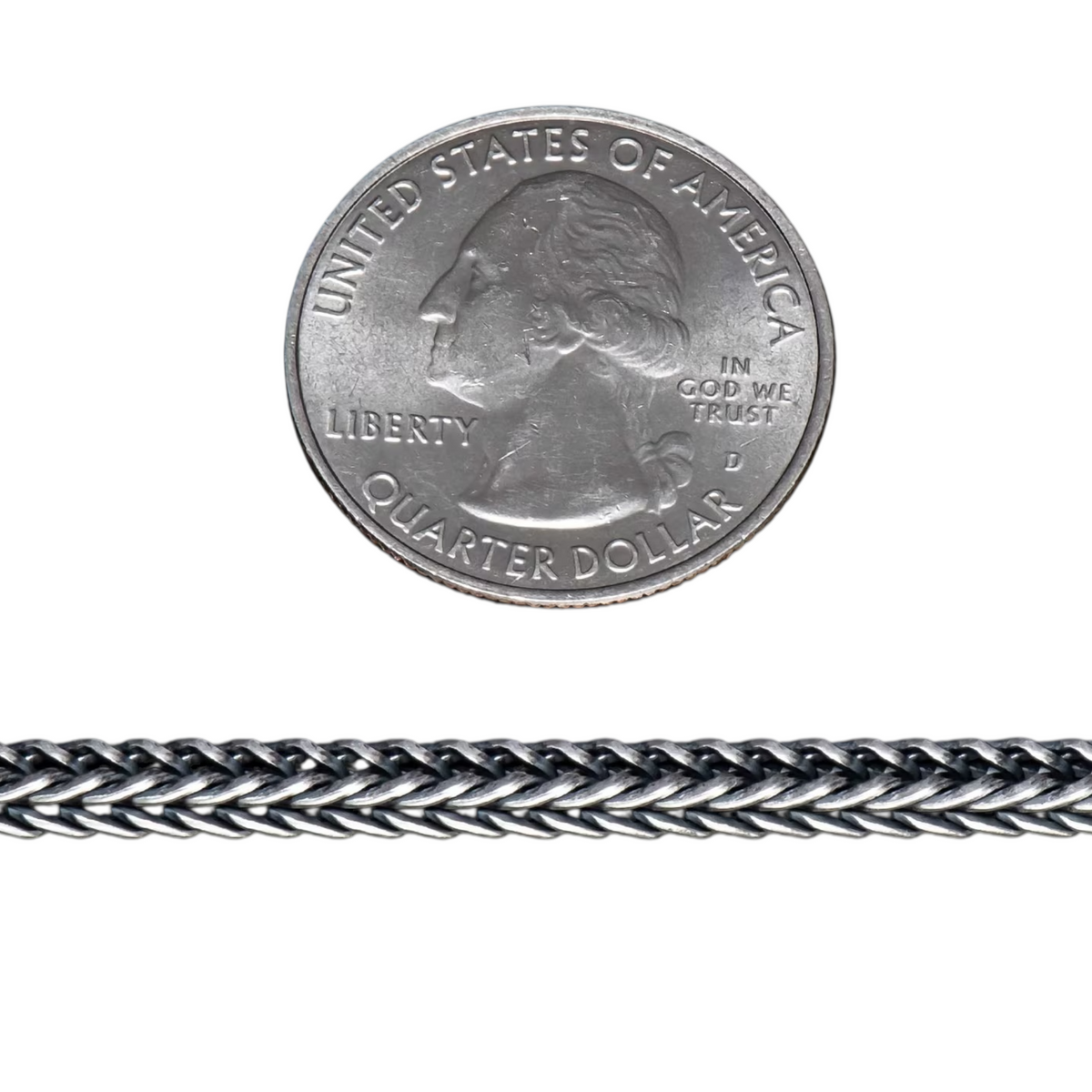 Sterling Silver 'Vesta' Oxidized 6mm Foxtail Chain 22"  by William Henry available at Talisman Collection Fine Jewelers in El Dorado Hills, CA and online