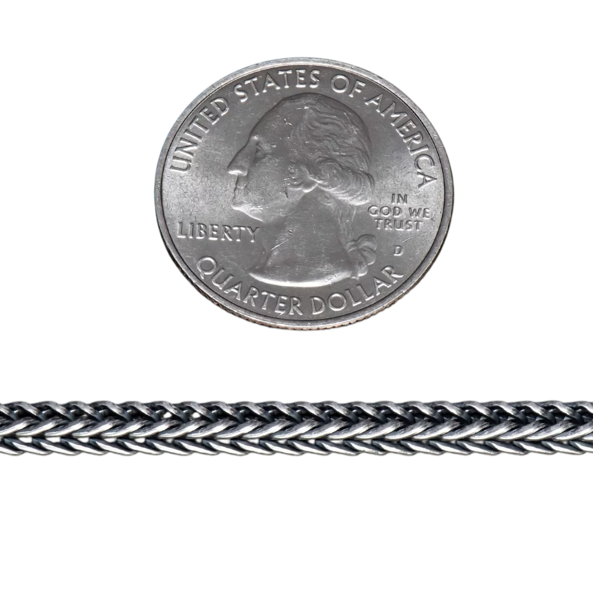 Sterling Silver 'Vesta' Oxidized 6mm Foxtail Chain 22"  by William Henry available at Talisman Collection Fine Jewelers in El Dorado Hills, CA and online