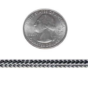 Sterling Silver 'Vesta' Oxidized 6mm Foxtail Chain 22"  by William Henry available at Talisman Collection Fine Jewelers in El Dorado Hills, CA and online