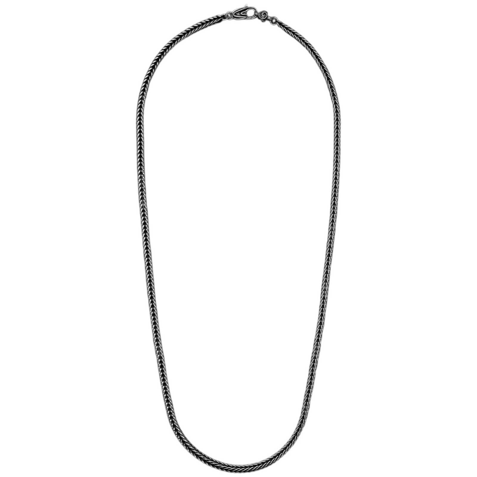 Sterling Silver 'Vesta' Oxidized 6mm Foxtail Chain 22"  by William Henry available at Talisman Collection Fine Jewelers in El Dorado Hills, CA and online