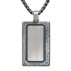 Sterling Silver/Fordite Pinnacle Pendant+ Round Box Chain 22" by William Henry available at Talisman Collection Fine Jewelers in El Dorado Hills, CA and online