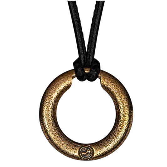 Bronze/Black Leather 'Orbit' Necklace 22" by William Henry available at Talisman Collection Fine Jewelers in El Dorado Hills, CA and online