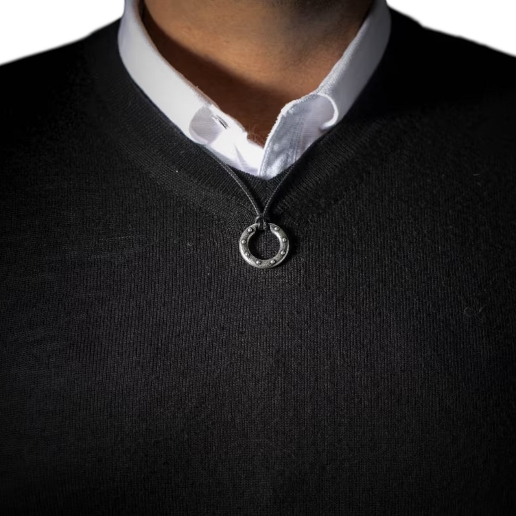 Sterling Silver/Black Leather Orbit Necklace 22" by William Henry available at Talisman Collection Fine Jewelers in El Dorado Hills, CA and online