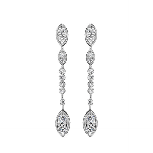 Marquise Diamond Wave Earrings by Penny Preville available at Talisman Collection Fine Jewelers in El Dorado Hills, CA and online. Exquisite and timeless, Linear Marquise Shape Wave Earrings are crafted with .99 cts of dazzling diamonds and set in 18k white gold. These earrings are 1.5" long, adding a touch of sophistication to any look.