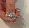 Pink and White Diamond Opus Ring in 18k available at Talisman Collection Fine Jewelers in El Dorado Hills, CA and online. Specs: 1.70 cttw diamonds and 18k gold.