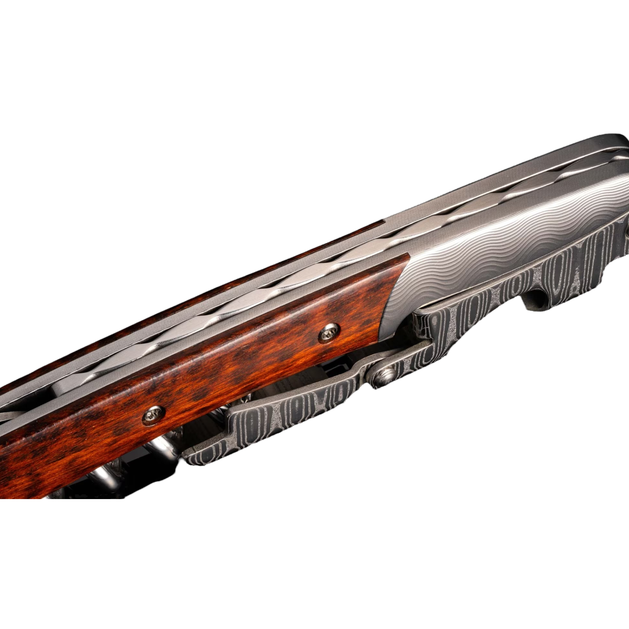 Damascus Steel 'Cluster' Snakewood Corkscrew by William Henry available at Talisman Collection Fine Jewelers in El Dorado Hills, CA and online