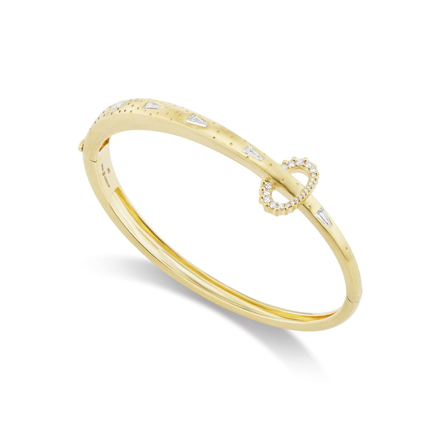 Supernova Cuff Bracelet by Meredith Young available at Talisman Collection Fine Jewelers in El Dorado Hills, CA and online. Set in 18k gold, this hinged cuff features .402 ctw of diamonds. A supernova results when the core of a massive star collapses and explodes on itself resulting in a brillant burst of energy. A supernova marks the end of a stars life and the begining of its new form. In the same way, this cuff celebrates transitions and phases of life.