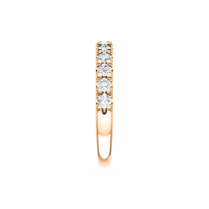 French Set Diamond Anniversary Stack Band in White, Yellow or Rose Gold - Talisman Collection Fine Jewelers