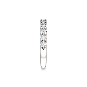 French Set Diamond Anniversary Stack Band in White, Yellow or Rose Gold - Talisman Collection Fine Jewelers