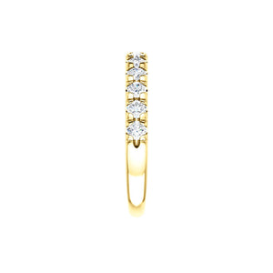 French Set Diamond Anniversary Stack Band in White, Yellow or Rose Gold - Talisman Collection Fine Jewelers