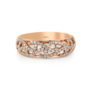 Diamond Vine Stacking Band by Yael