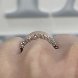 Diamond Bubble Stack Band in 14k White Gold