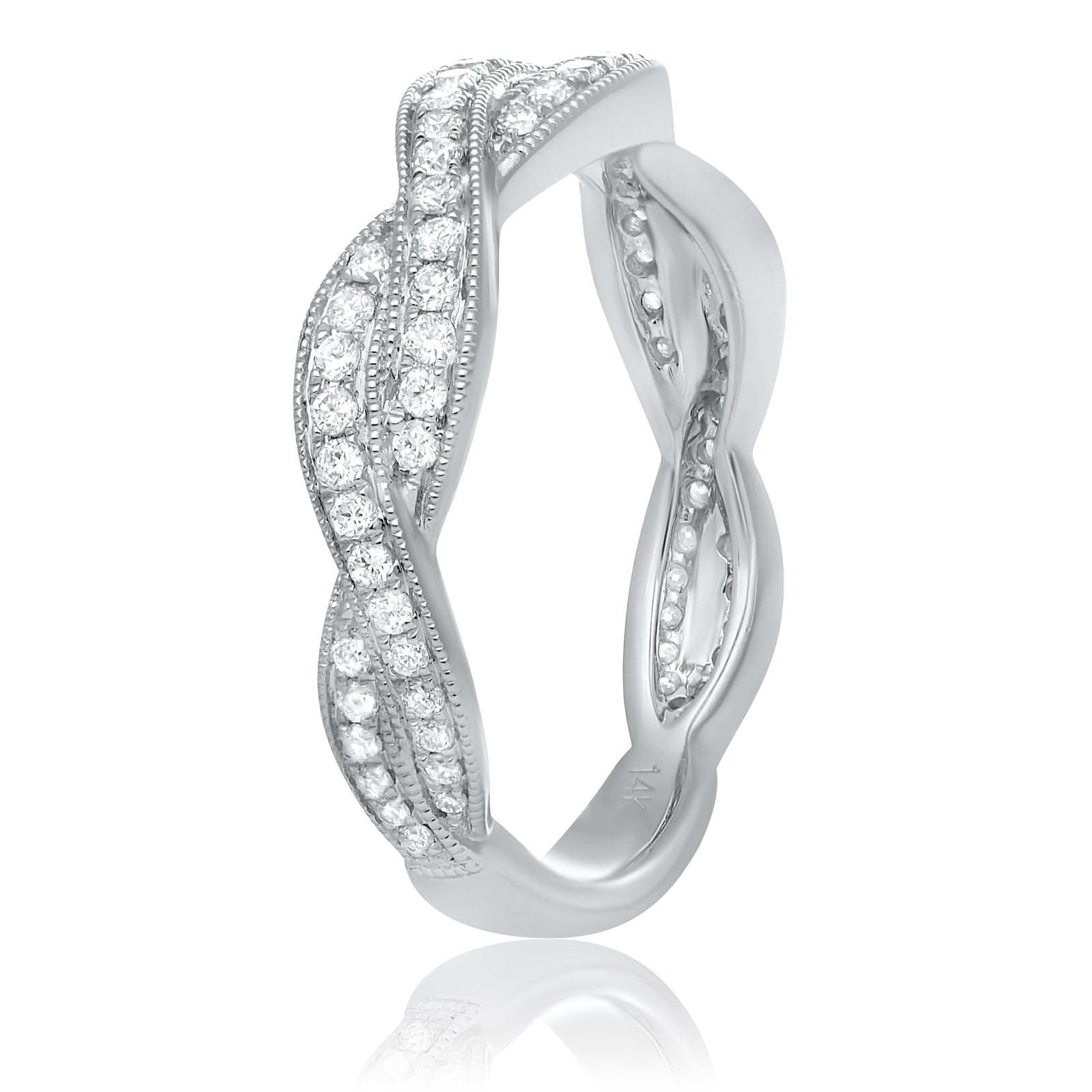 Diamond Twist Stack Band - Talisman Collection Fine Jewelers