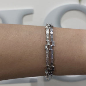 Diamond Chasm Baguette Hinged Bracelet by Meredith Young