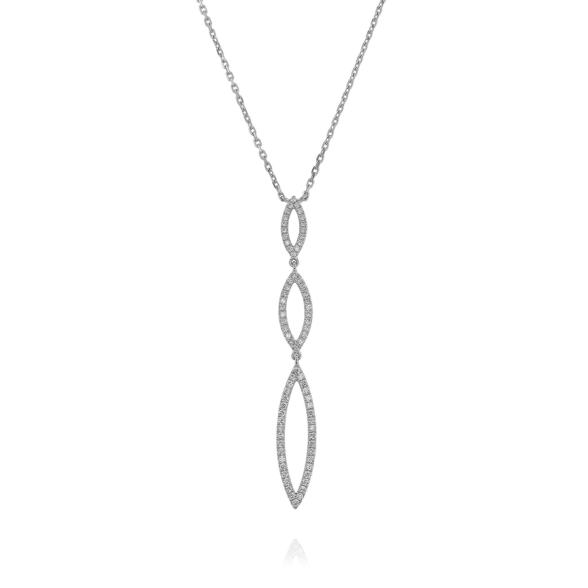 Marquise Shape Drop Diamond Necklace by Yael - Talisman Collection Fine Jewelers