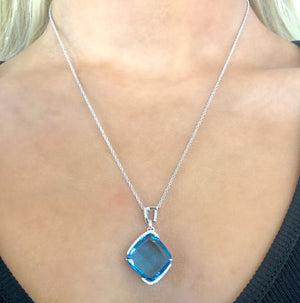 Blue Topaz Candy Drop Necklace - Talisman Collection Fine Jewelers