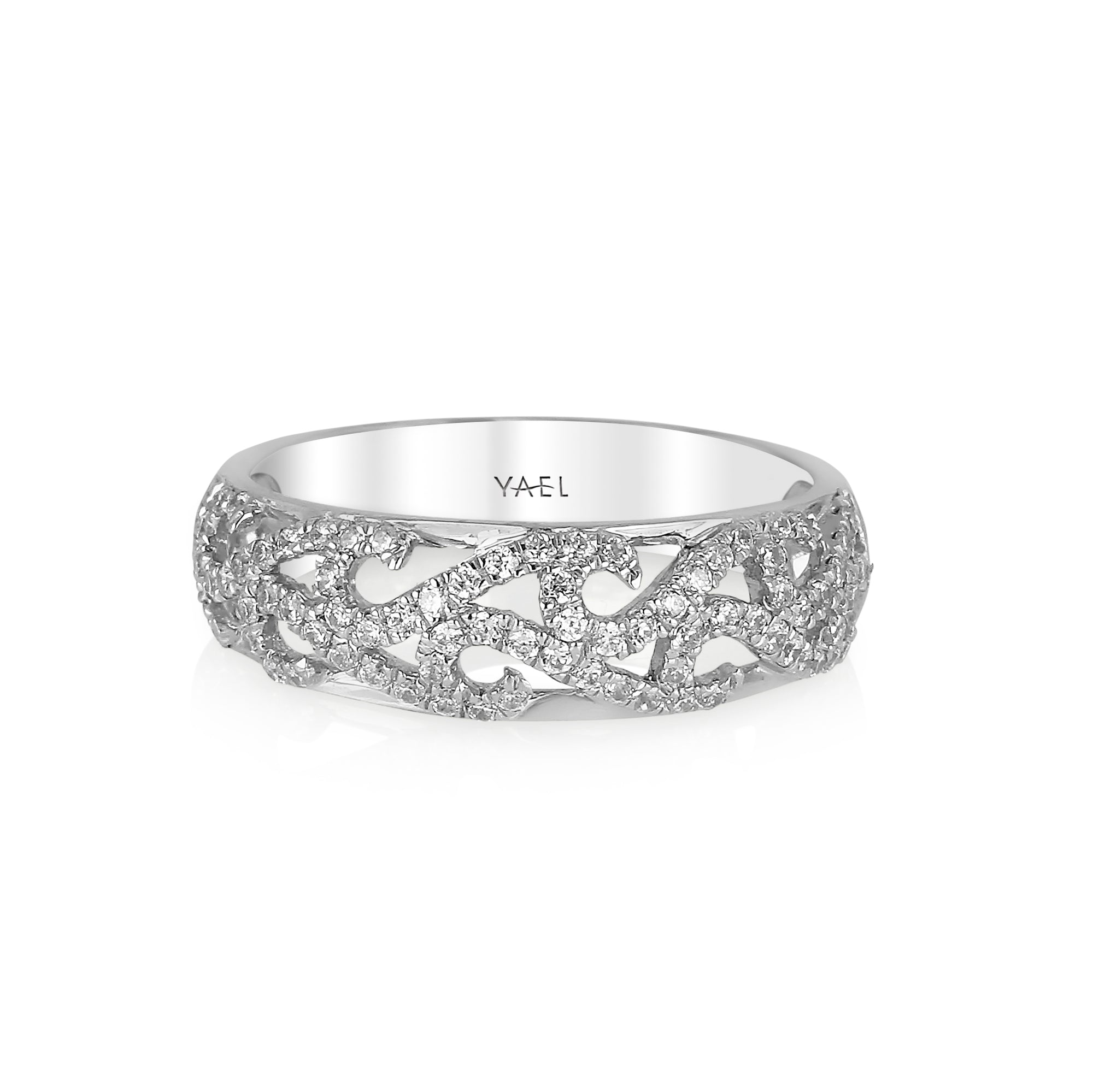 Diamond Vine Stacking Band by Yael