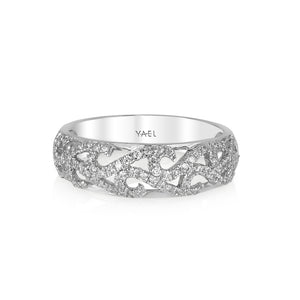 Diamond Vine Stacking Band by Yael